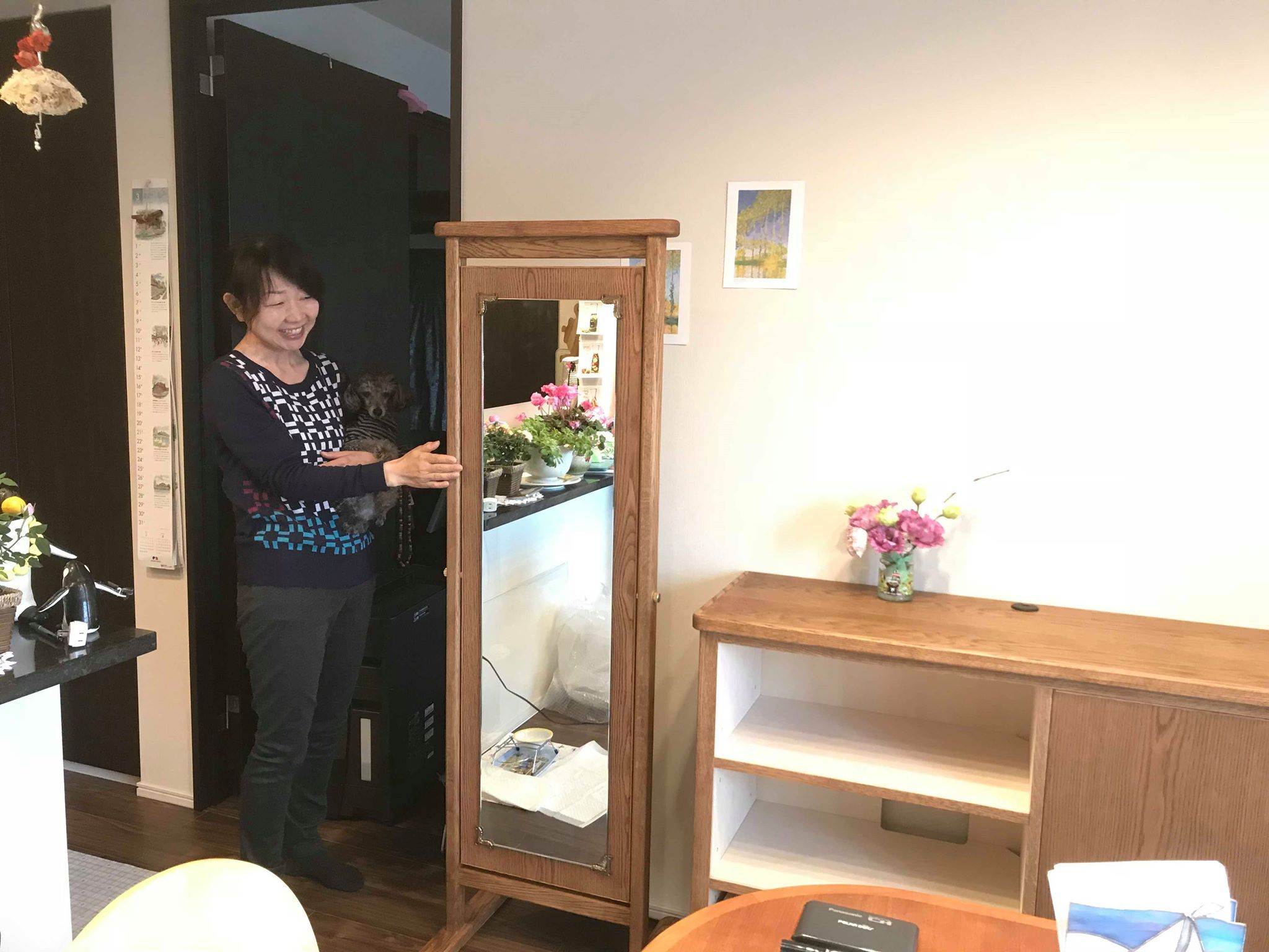 婚礼家具をサイドボード（TVボード）とスタンドミラーにリメイク！のイメージ