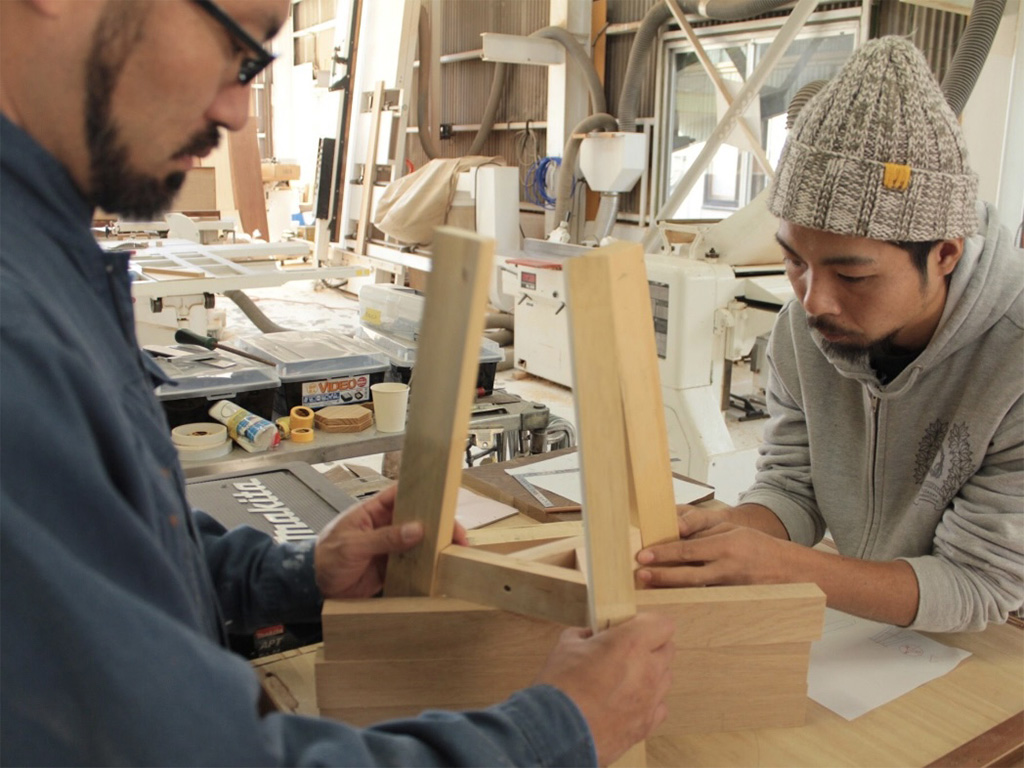 工房での作業風景