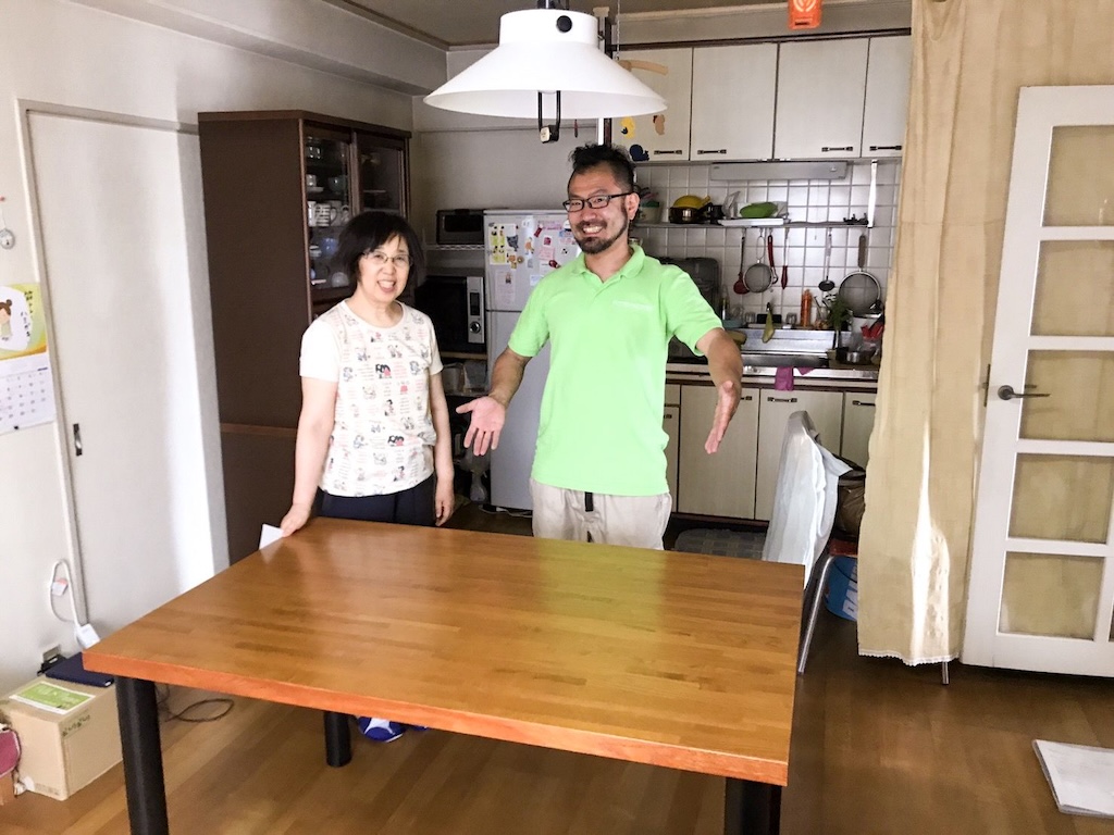 座卓をダイニングテーブルにリメイク！予算を抑え天板もサイズダウンのイメージ