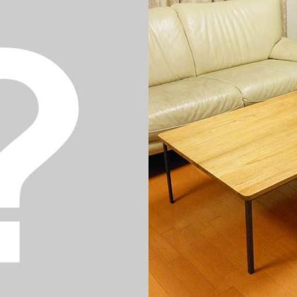 アジアン家具のローテーブルを黒皮アイアン脚にリメイク 家具リメイク事例：R004 Before&After