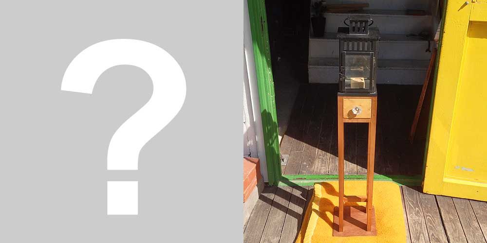 ランタンに引き出し付き木製フレームでキャンドルスタンドにリメイク 家具リメイク事例：R016 Before&After