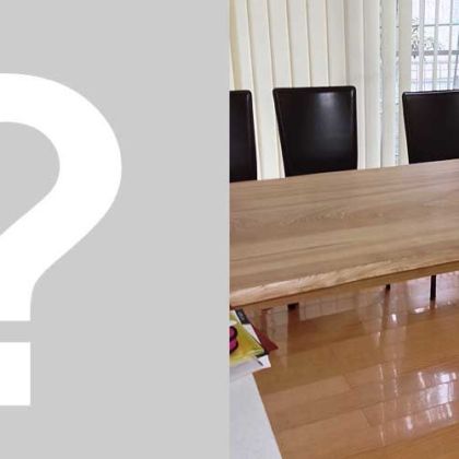 天然木無垢の耳付き座卓をダイニングテーブルにリメイク 家具リメイク事例：R019 Before&After