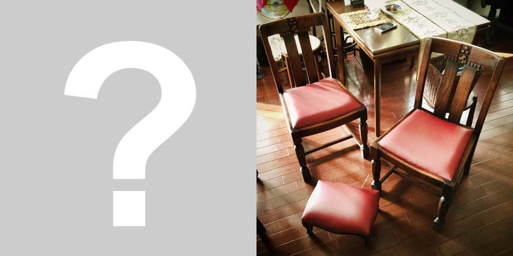 アンティークチェアの座面を赤色レザーに張り替えリメイク 家具リメイク事例：R030 Before&After