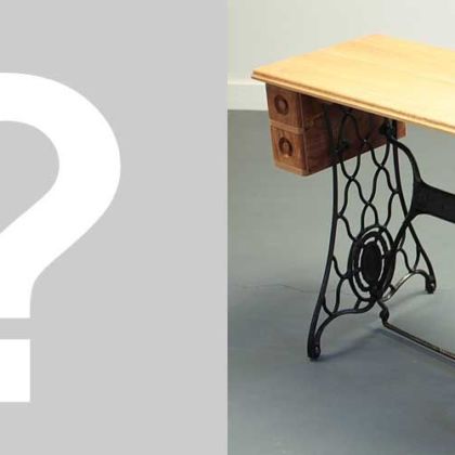 アンティークな足踏みミシンをテーブルにリメイク 家具リメイク事例：R037 Before&After