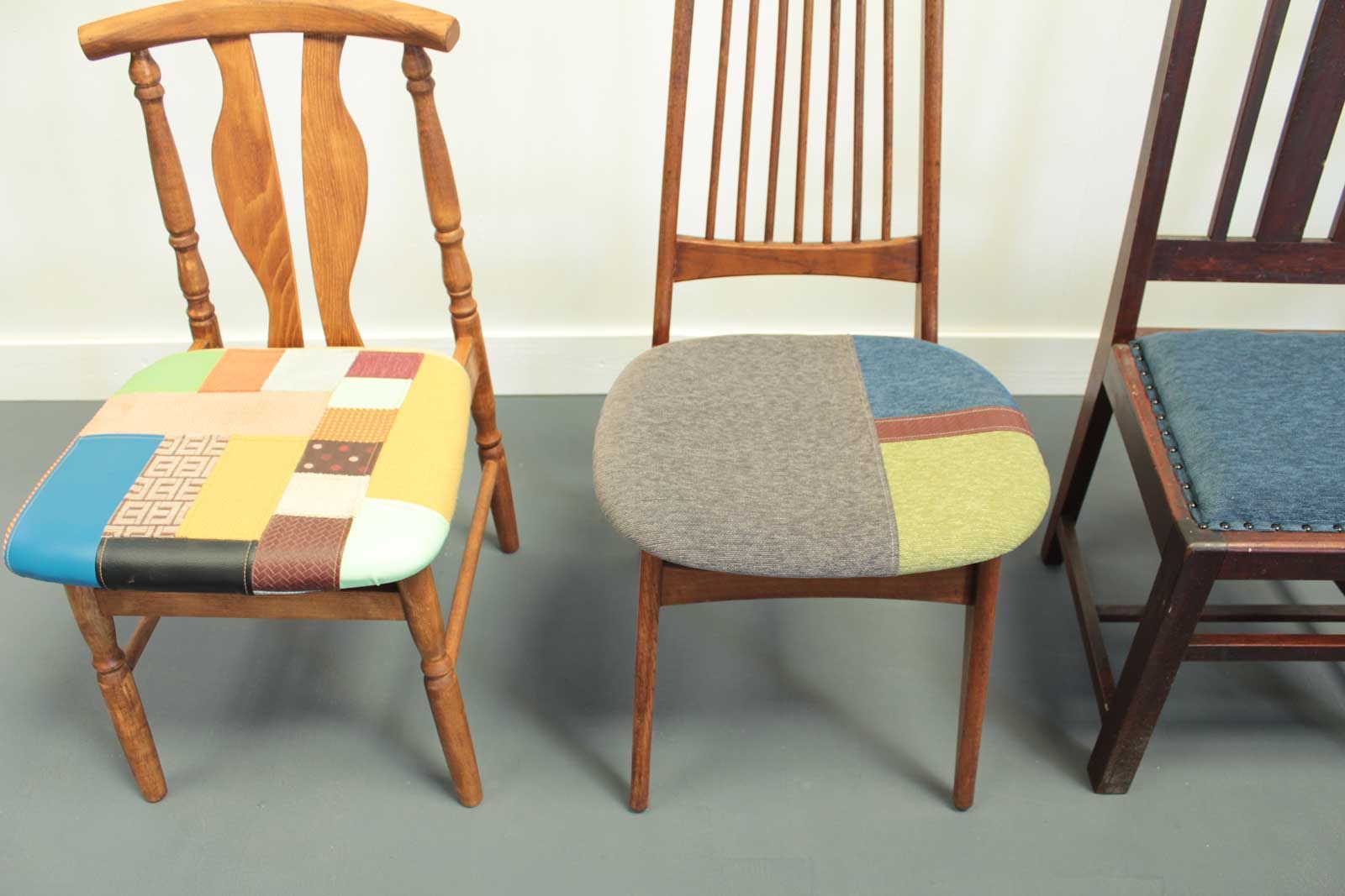 R044：アンティークな木製椅子を座面張り替えユニークにリメイク | 東京＆大阪、家具を楽しむ家具工房 ROOTS  FACTORY（ルーツファクトリー）オフィシャルサイト