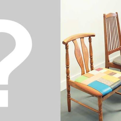 アンティークな木製椅子を座面張り替えユニークにリメイク 家具リメイク事例：R044 Before&After
