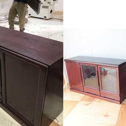 大きなリビングボードを別々の場所で使えるよう2つに分割リメイク 家具リメイク事例：R077 Before&After