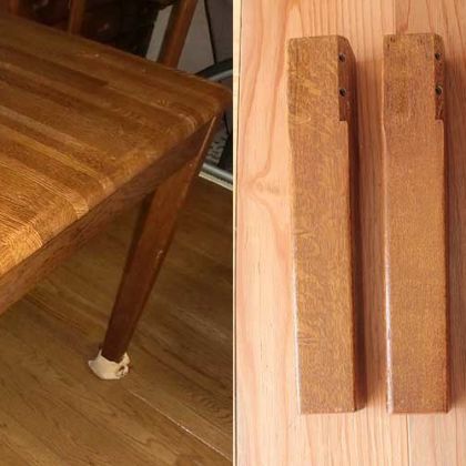 ダイニングテーブルの角度がついた脚をカットしてリサイズ 家具リメイク事例：R086 Before&After