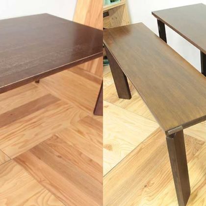ダイニングテーブルを脚の異なる２つのテーブルにリメイク 家具リメイク事例：R091 Before&After