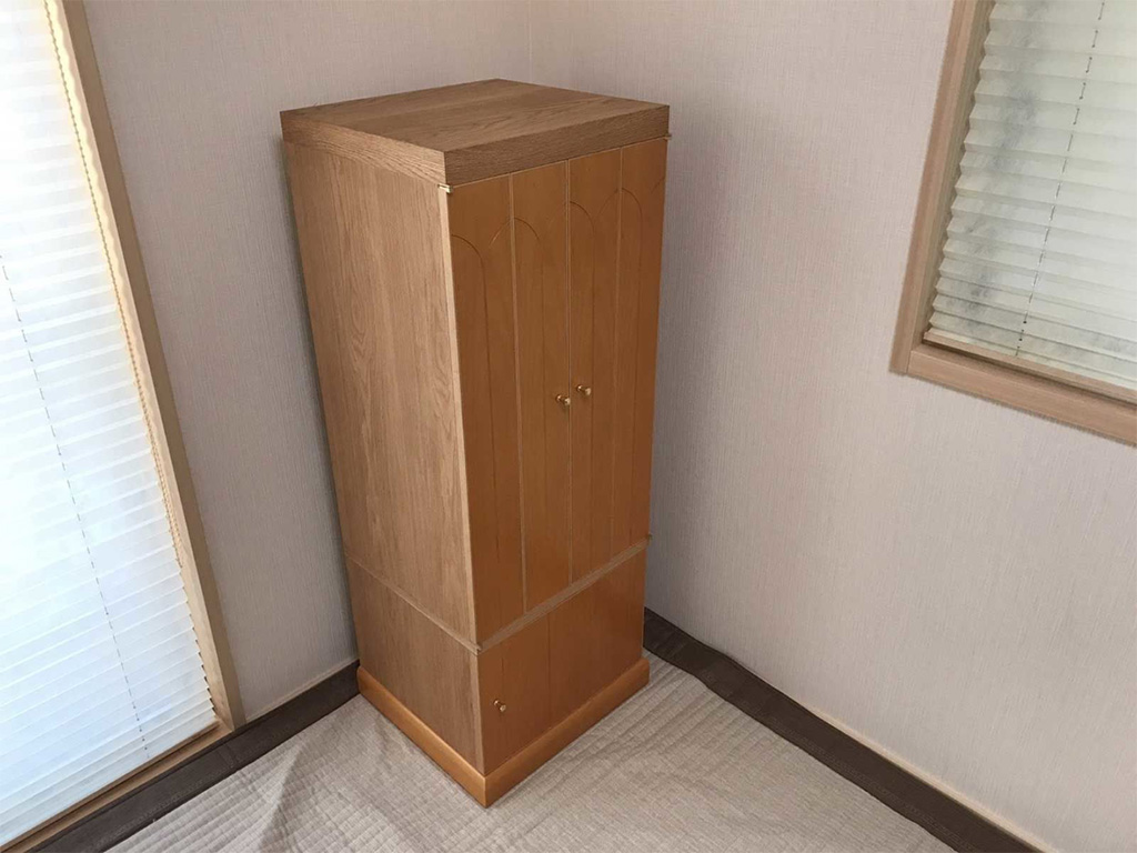 亡くなった旦那様との思い出が詰まった婚礼タンスをお仏壇にリメイク
