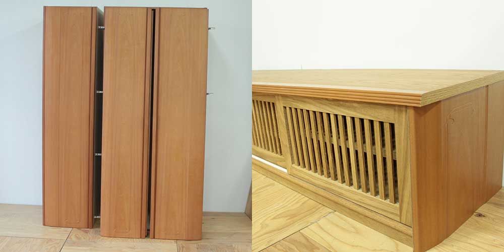 婚礼タンスの扉を生かし和モダンのテレビボードに 家具リメイク事例：R109 Before&After