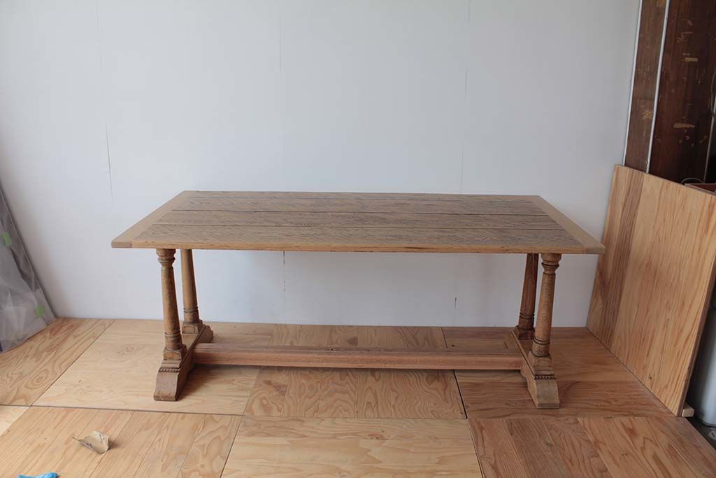 オランダ家具のダイニングテーブルをリサイズ＆塗装を変更(after)