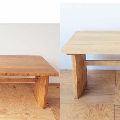 ダイニングテーブルにこたつユニットを取り付けてリサイズ 家具リメイク事例：R154 Before&After