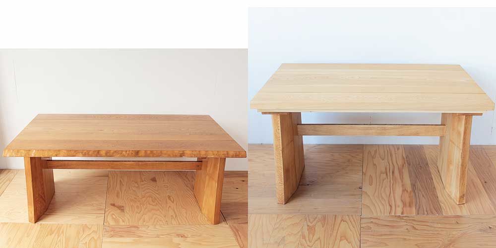 ダイニングテーブルにこたつユニットを取り付けてリサイズ 家具リメイク事例：R154 Before&After