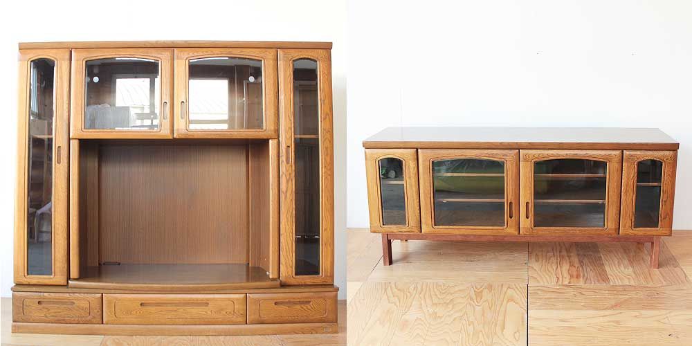 テレビボードの高さをカットしローボードに 家具リメイク事例：R170 Before&After