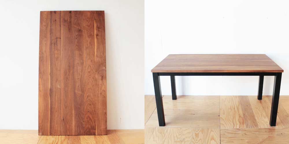 ローテーブル天板をそのまま生かしてダイニングテーブルに 家具リメイク事例：R179 Before&After