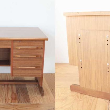 学習机の奥行きをリサイズ 家具リメイク事例：R184 Before&After