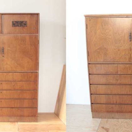 婚礼家具の和タンスの高さを低くリサイズ　 家具リメイク事例：R195 Before&After