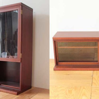 婚礼家具の食器棚の背を低く　家具リメイク事例：R225　Before&after