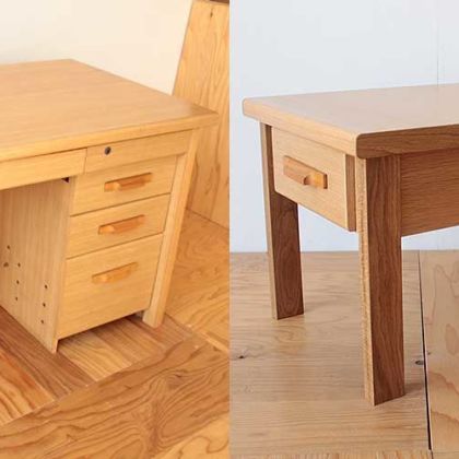 学習机の引き出しを生かして収納付きリビングテーブルに　家具リメイク事例：R229　Before&after