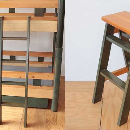 ２段ベッドの梯子を使って踏み台に　家具リメイク事例：R231　Before&after