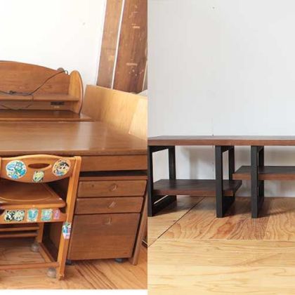 学習机をテレビボードに 家具リメイク事例：R251　Before&after