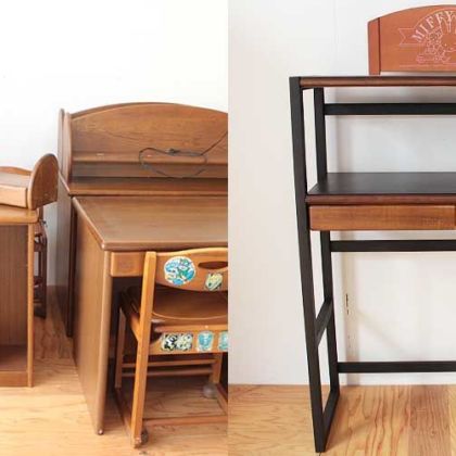子供部屋の家具のプリントを生かしたシンプルラック　家具リメイク事例：R252　Before&After