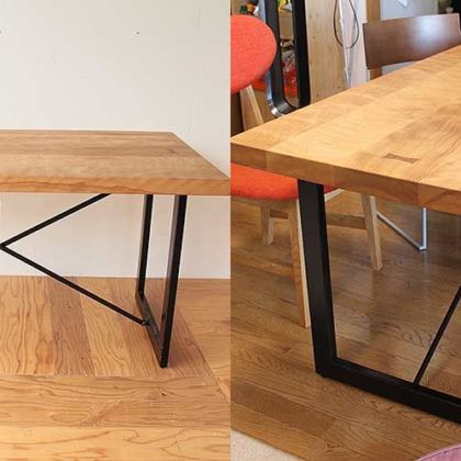 ダイニングテーブル高さを低くリサイズリメイク　家具リメイク事例：R260　Before&after