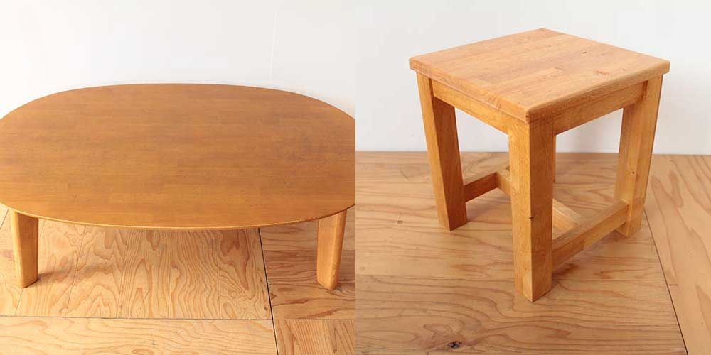 R0202：ローテーブルリサイズの残り部材を生かし玄関用スツールにのイメージ
