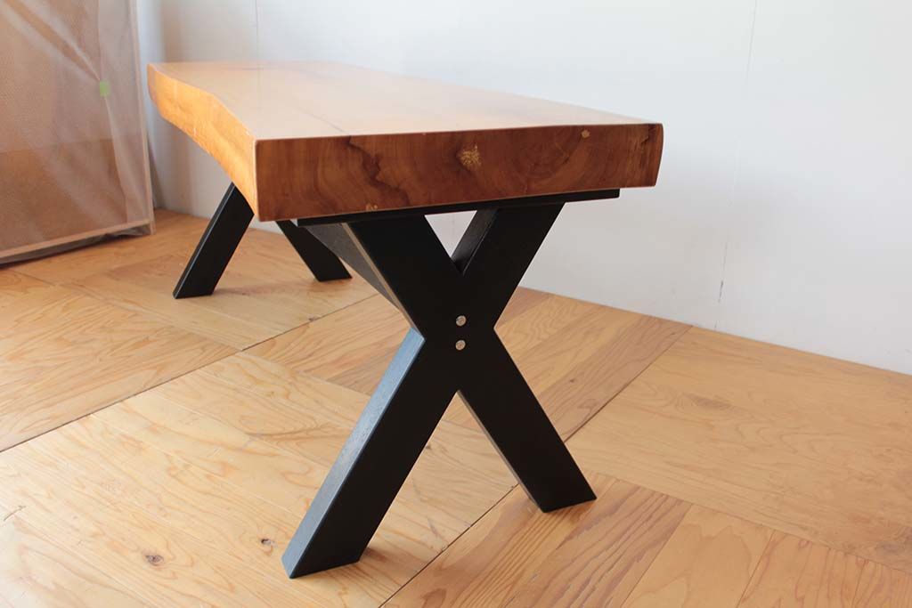 無垢座卓をダイニングテーブルにリメイク贅沢は天板厚みはそのまま