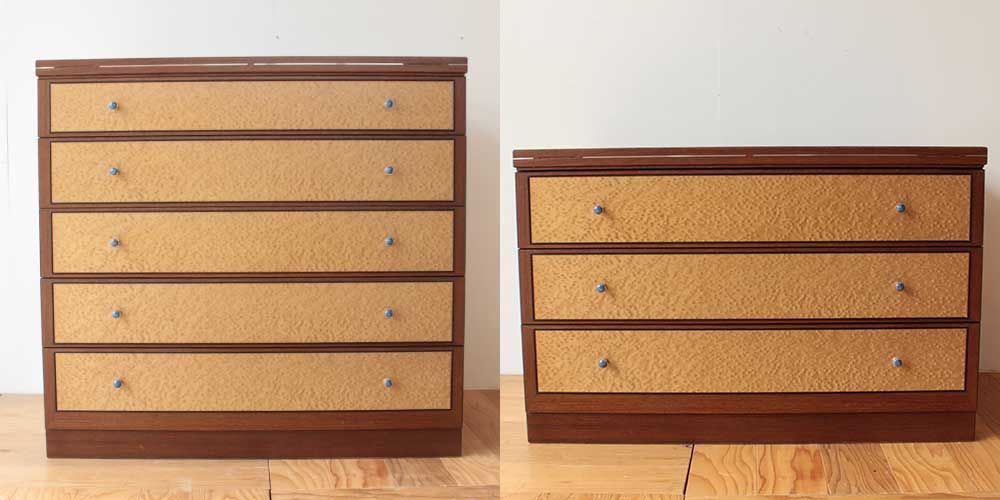 バーズアイ整理箪笥から3段チェストへリメイク　家具リメイク事例：R275　Before&after