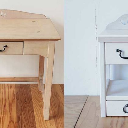 学習机を小引き出しにリメイク　家具リメイク事例：R284　Before&after