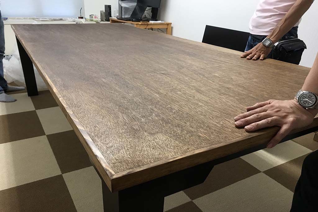長さ2.4m巨大なワークテーブルがんがん使えるラワン合板