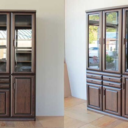 食器棚をお部屋に合わせて低くリサイズリメイク　家具リメイク事例：R296　Before&after