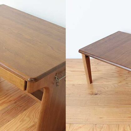 学習机から折り畳みテーブルにリメイク家具リメイク事例：R317　Before&after