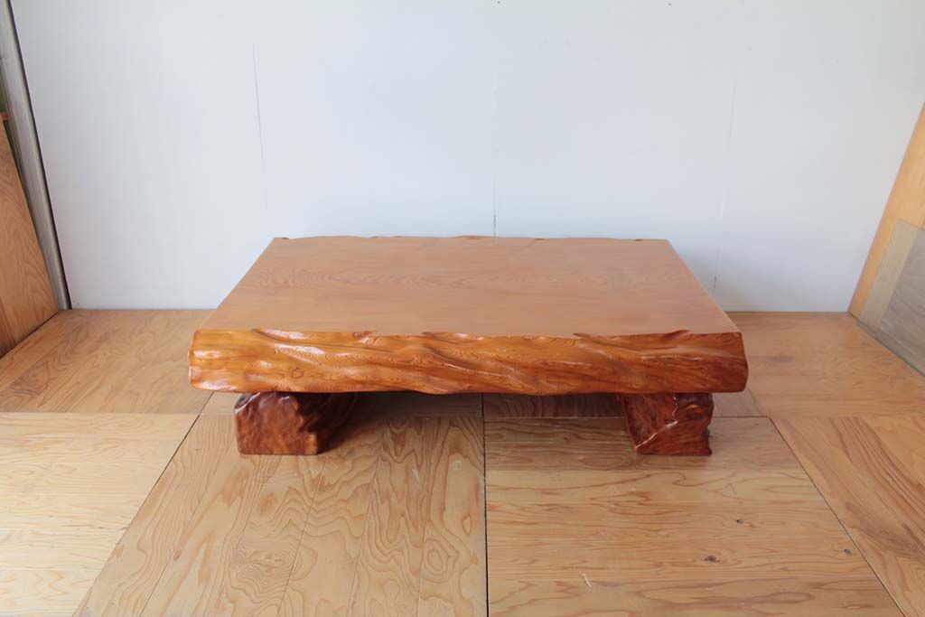 R331：座卓の分厚い天板を薄くしてダイニングテーブルにリメイク 