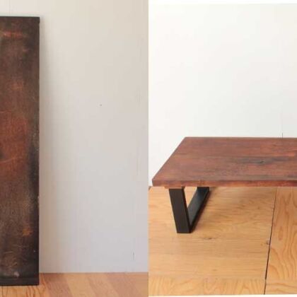 お母様の形見の洋裁作業板をローテーブルにリメイク　家具リメイク事例：R344　before&after