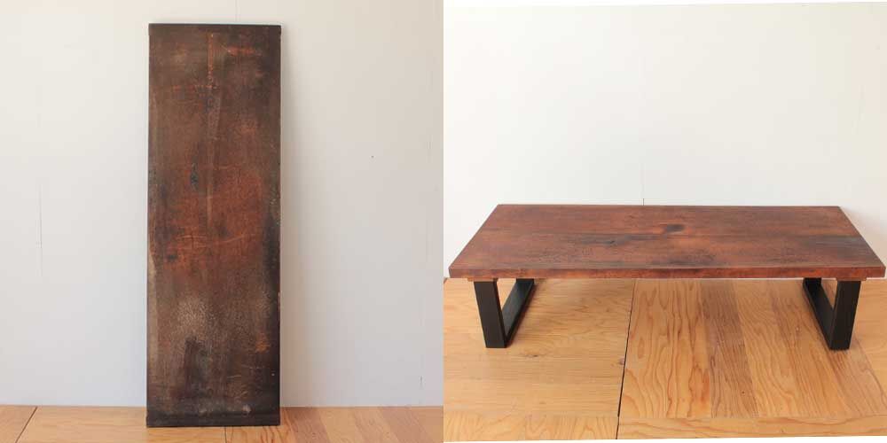 お母様の形見の洋裁作業板をローテーブルにリメイク　家具リメイク事例：R344　before&after