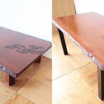 形見の座卓を元の面影を残してモダンなテーブルにリメイク　家具リメイク事例：R362　before&after