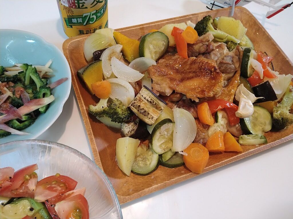 夏野菜とチキンのグリル