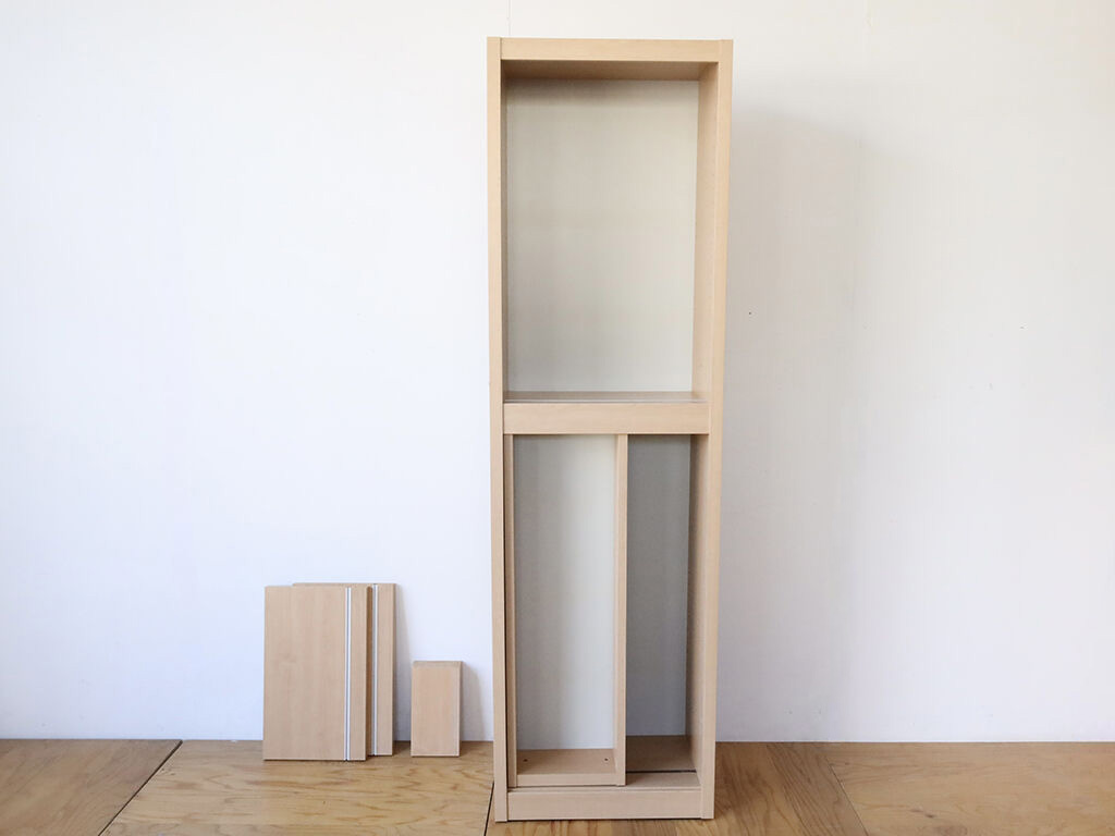 横幅と高さをリサイズしたスライド式本棚