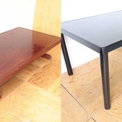 料亭で使われた座卓を自宅のダイニングテーブルへリメイク　家具リメイク事例：R377　before&after