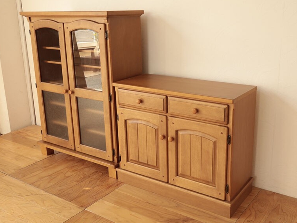 食器棚の上下を分けてご新居で使えるようにリメイク！奥行きも小さくのイメージ