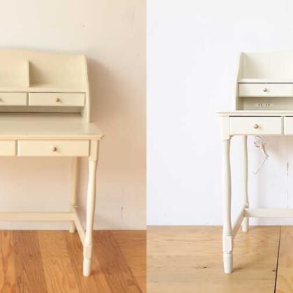 思い出の学習机を設置場所に合わせてリサイズ　家具リメイク事例：R381　before&after