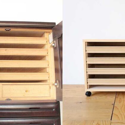 和タンスのお盆を活かし着物収納にリメイク　家具リメイク事例：R410　before&after