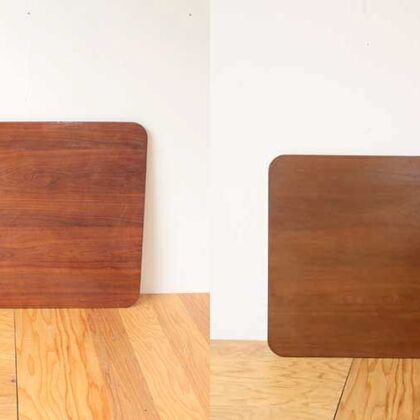 こたつテーブルの天板を綺麗にレストア　家具リメイク事例：R421　before&after