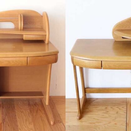 学習机の奥行きと、上置き棚の幅をリサイズしました　家具リメイク事例：R425　before&after