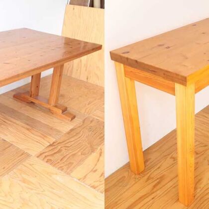 ダイニングテーブルをスマートなデスクにリメイクしました　家具リメイク事例：R426　before&after