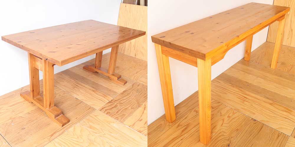 ダイニングテーブルをスマートなデスクにリメイクしました　家具リメイク事例：R426　before&after