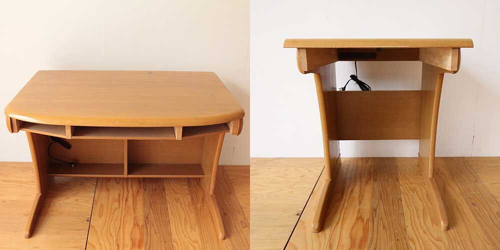学習机の横幅を1/3サイズのコンパクトなサイズにリメイク　家具リメイク事例：R438　before&after